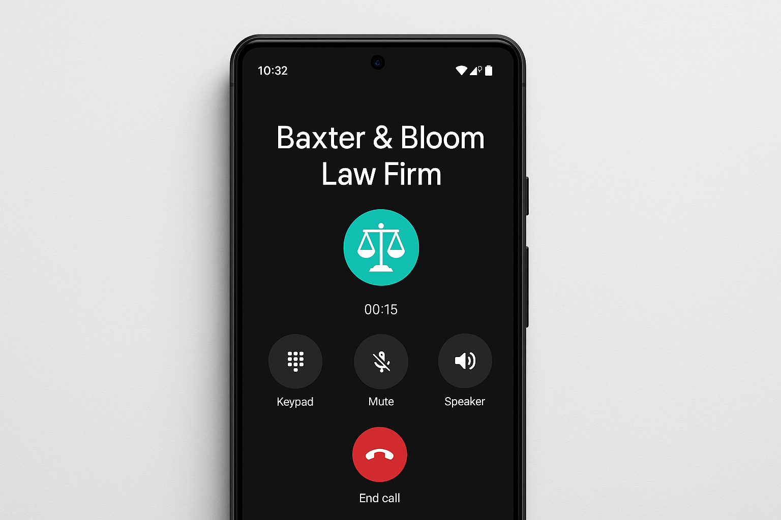 ClarityAI handling a phone call for Baxter & Bloom Law Firm